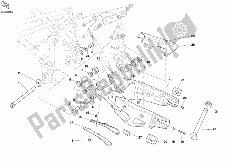 Todas las partes para Brazo Oscilante de Ducati Superbike 999 R 2004